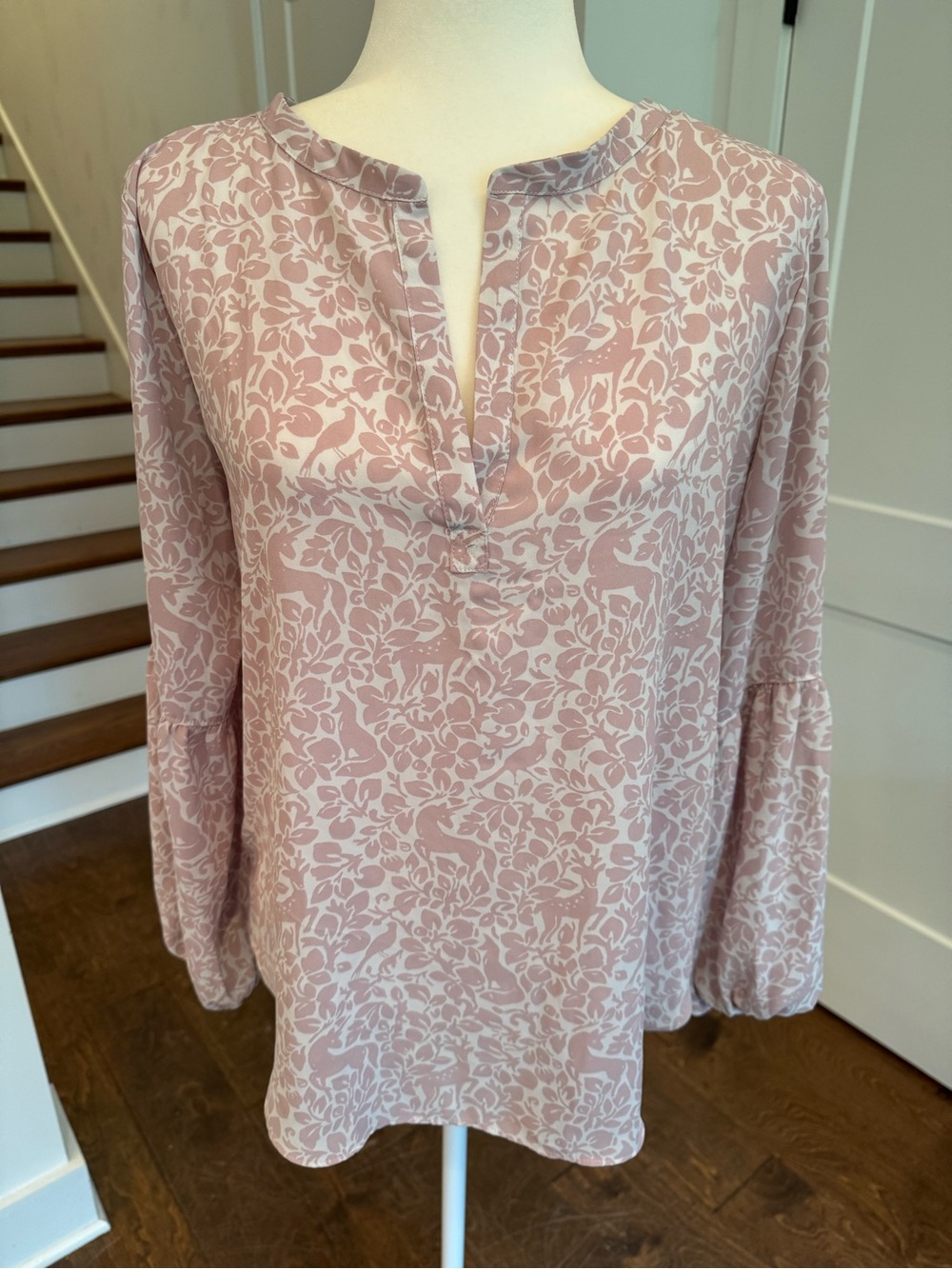 LOFT Pink Floral Blouse
